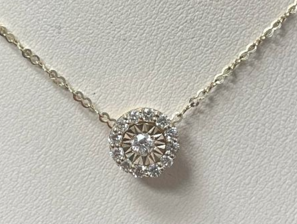 Womens Diamond Pendant Necklace
