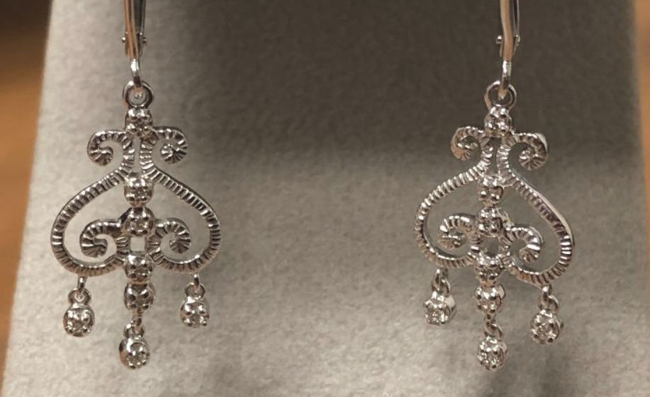 Womens diamond dangle earrings