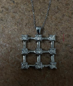 Womens diamond pendant necklace