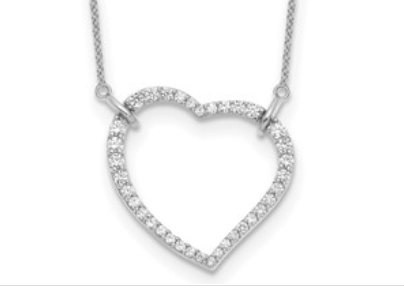 Lab grown diamond heart necklace