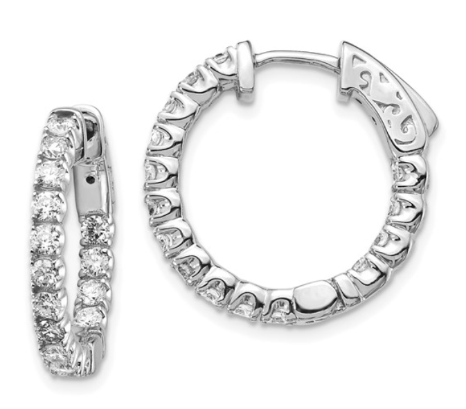 Lab grown diamond hoop earrings