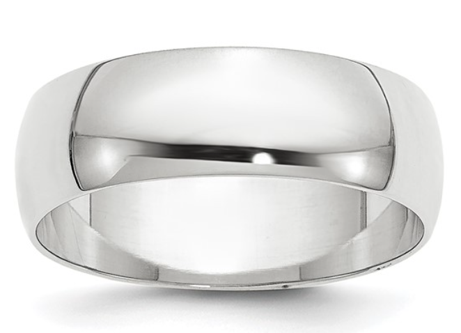 Precious Metal (No Stones) Wedding Bands - Men'