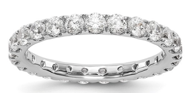 Lab grown diamond womens wedding band