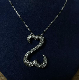 White Gold Heart Pendant