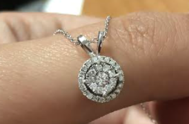 Womens diamond pendant necklace