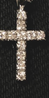 White Gold Diamond Cross