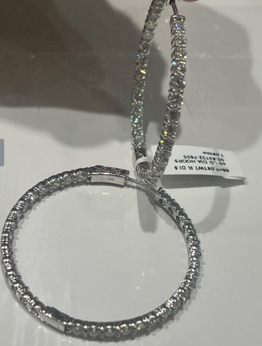 Lab grown diamond hoop earrings