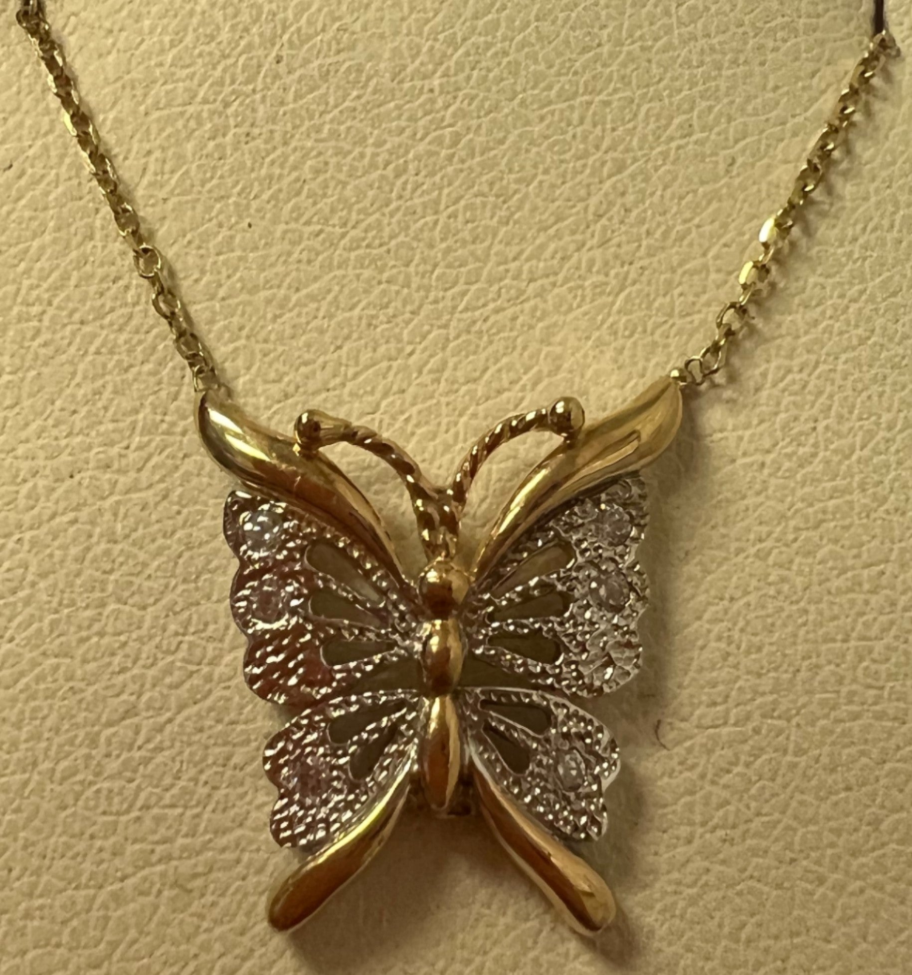 Diamond Butterfly Necklace