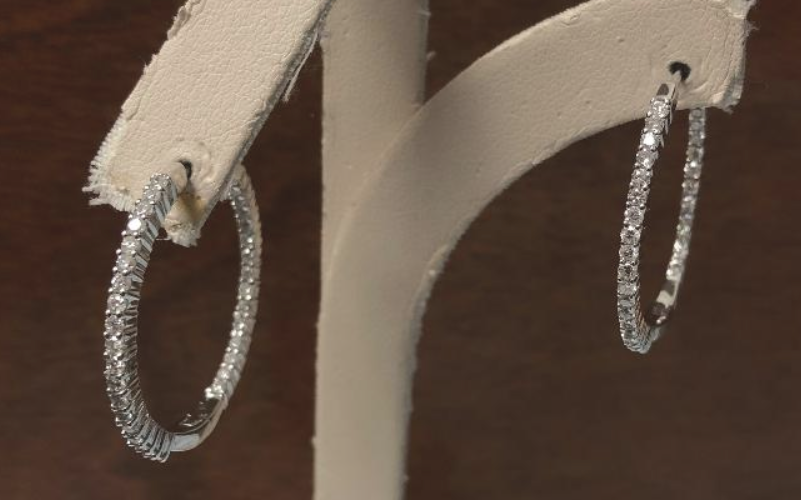 Diamond Hoop Earrings