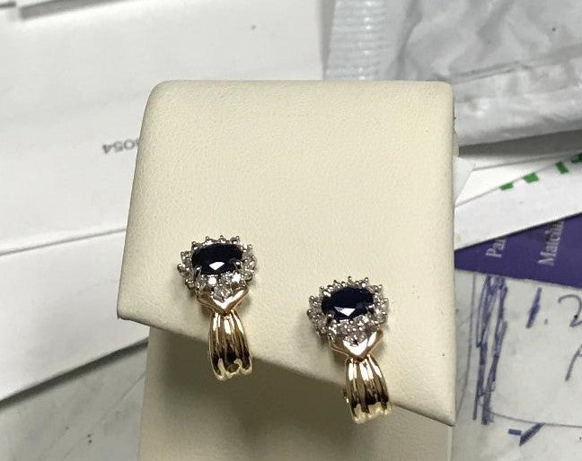 Diamond and Sapphire Earrings